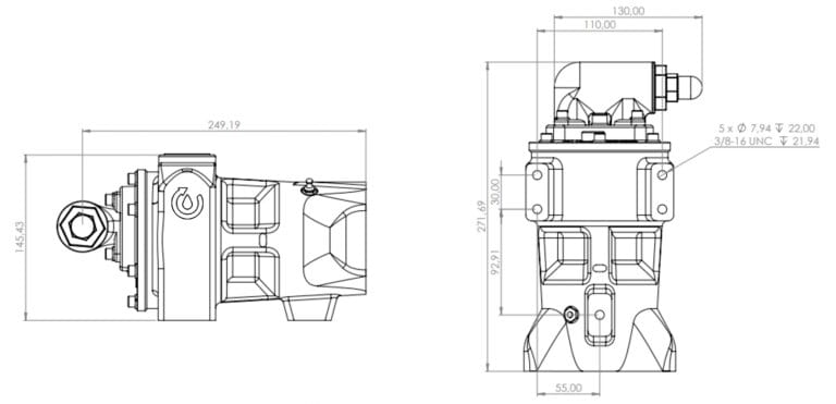 Medidas da Bomba de Engrenagem Bomsistema