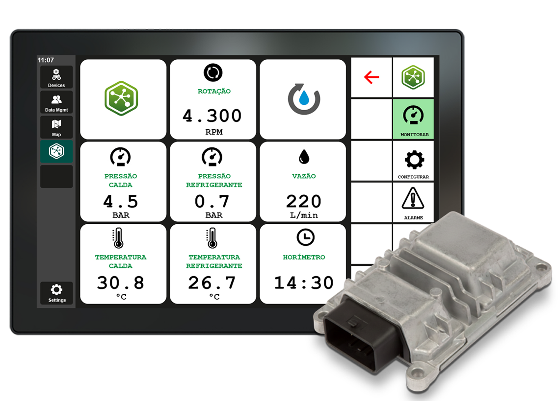 tela e módulo isobus
